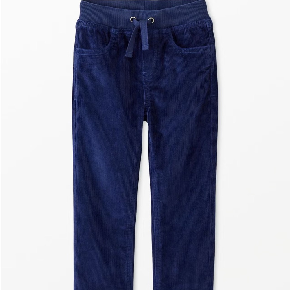 *Kids Navy Blue Pull On Slim Corduroy Pants